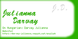 julianna darvay business card